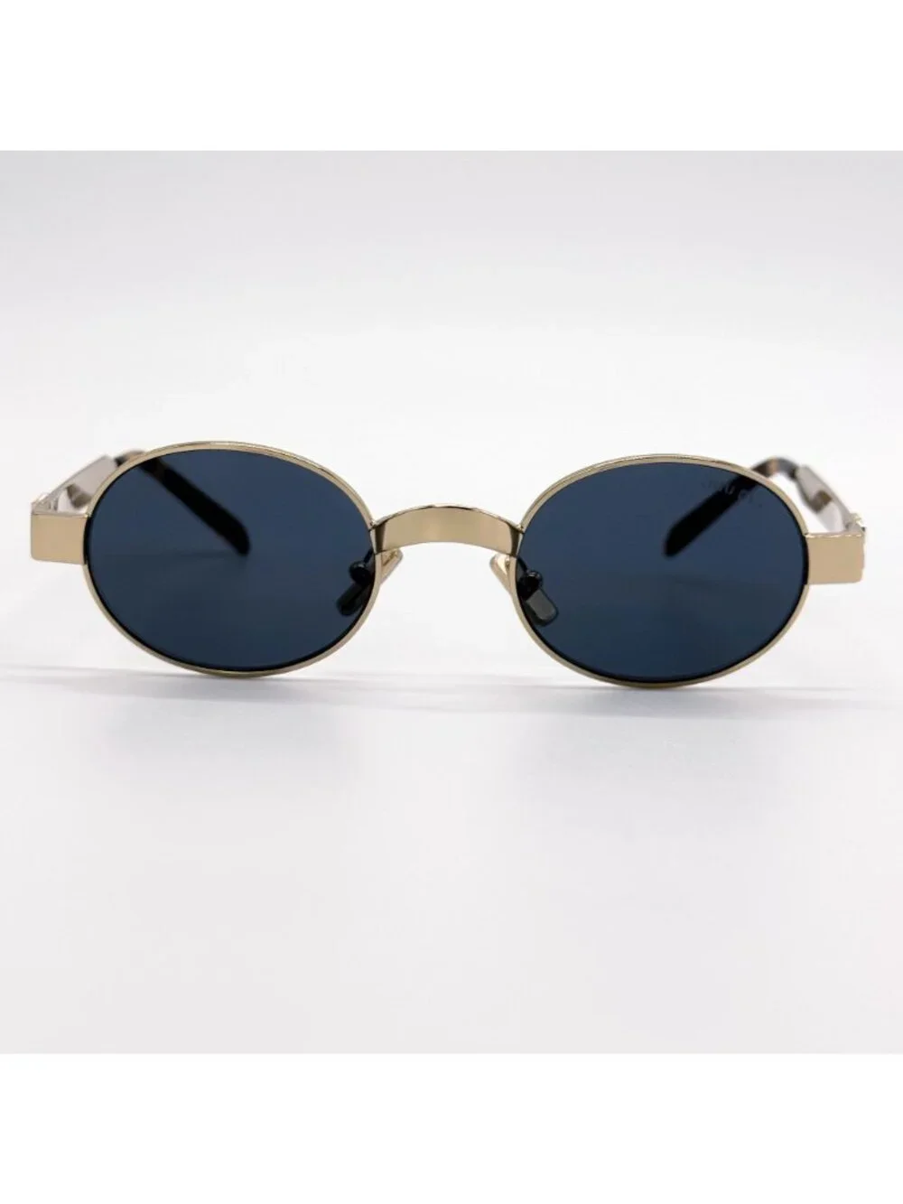 New Miu Miu MUB51S ZVN70B Gold Gray Women Round Sunglasses SMU B51